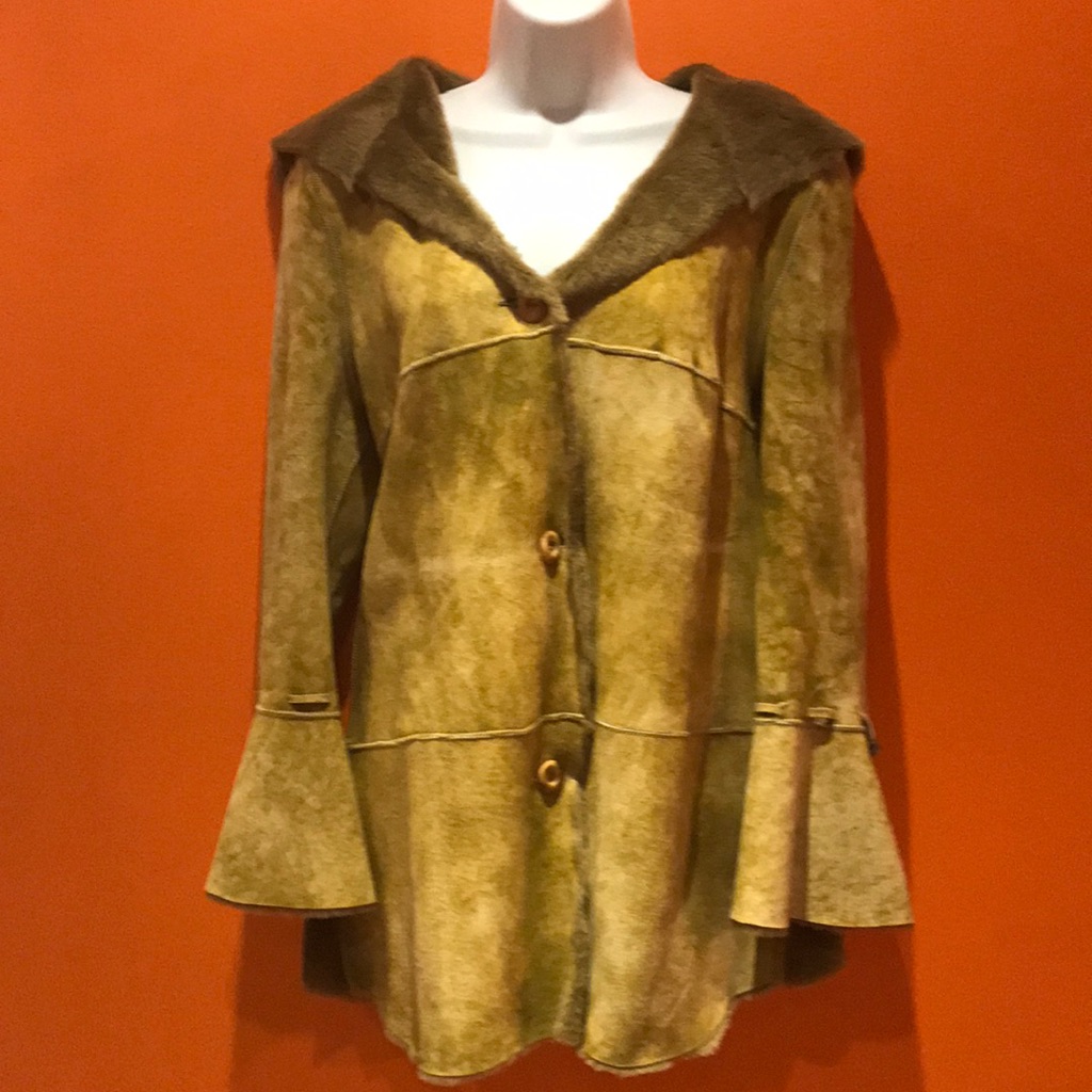 Shearling Hooded Jacket By Gianni Sz8